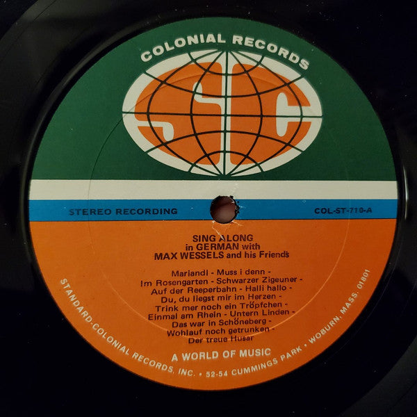 Max Helmut Wessels : Sing Along In German (LP, Comp)