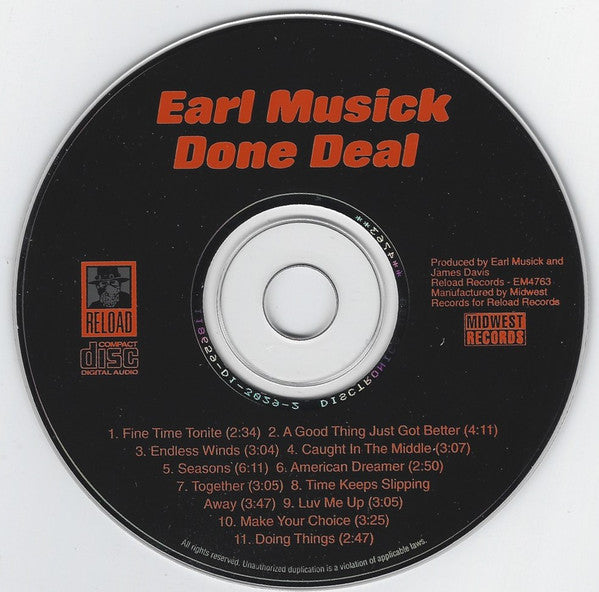 Earl Musick : Done Deal (CD, Album)