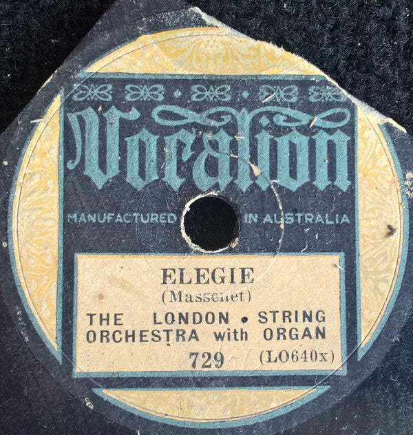 London String Orchestra : Largo / Elegie (Shellac, 10")