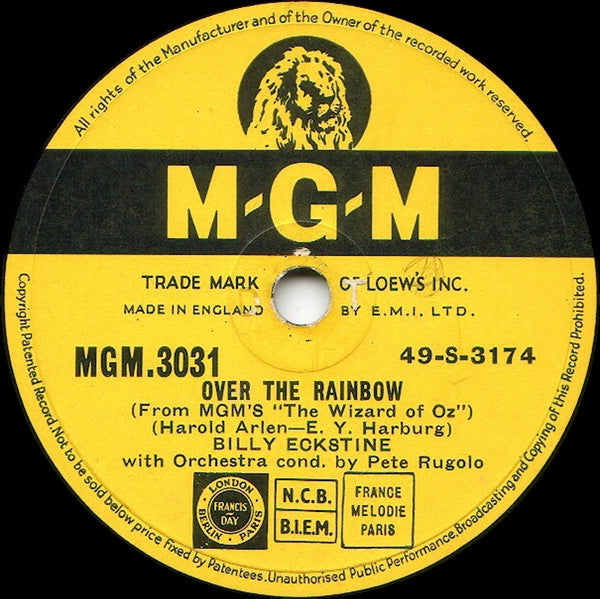 Billy Eckstine : Goodbye / Over The Rainbow (Shellac, 10")