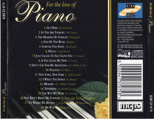 Unknown Artist : For The Love Of Piano (CD, Comp)
