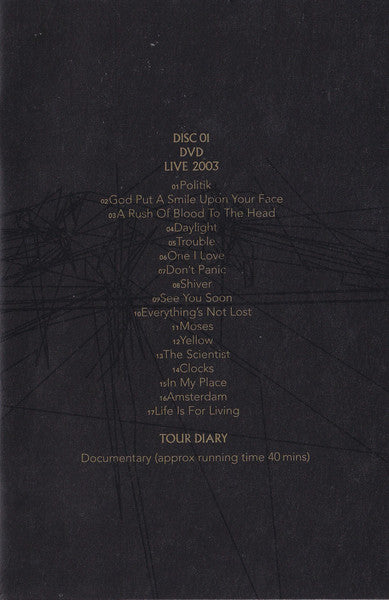 Coldplay : Live 2003 (DVD-V, PAL + CD, Album, Enh)