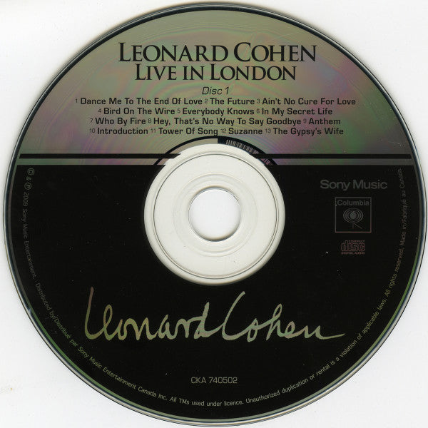 Leonard Cohen : Live In London (2xCD, Album)