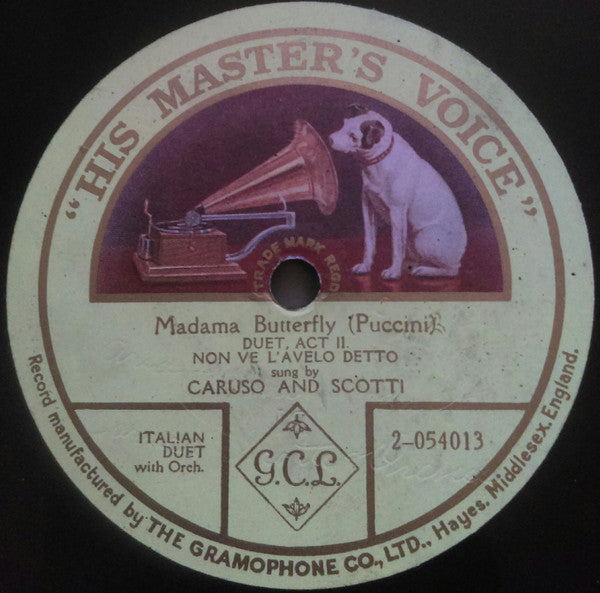 Enrico Caruso And Antonio Scotti : Madama Butterfly: Non Ve L'Avelo Detto (Shellac, 12", S/Sided)