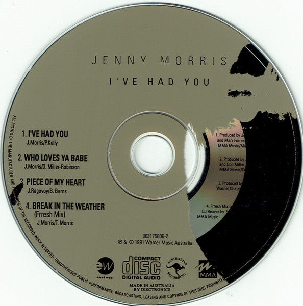 Jenny Morris : I've Had You (CD, Single, Car)