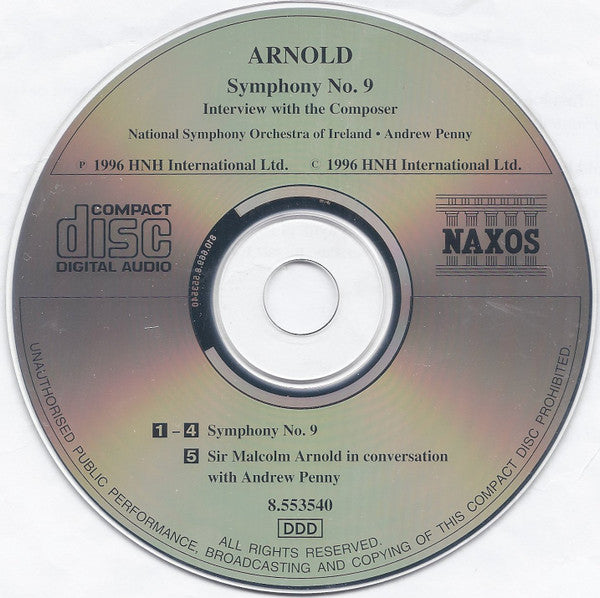Sir Malcolm Arnold* – National Symphony Orchestra Of Ireland, Andrew Penny : Symphony No. 9 (CD)