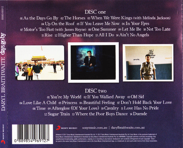 Daryl Braithwaite : Days Go By (The Definitive Greatest Hits Collection) (2xCD, Comp)