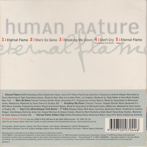 Human Nature : Eternal Flame  (CD, Single, Enh, Car)