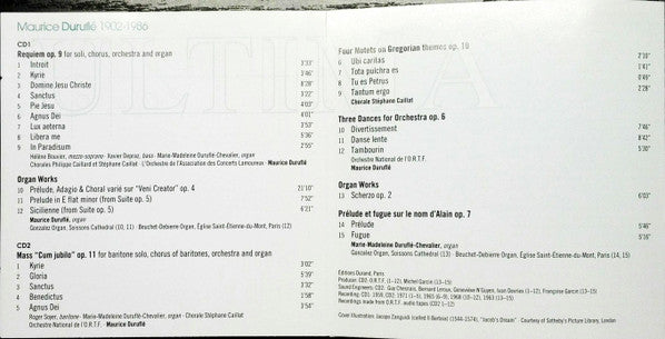 Maurice Duruflé : Requiem  / Pieces For Organ / Mass Cum Jubilo (2xCD, RE)