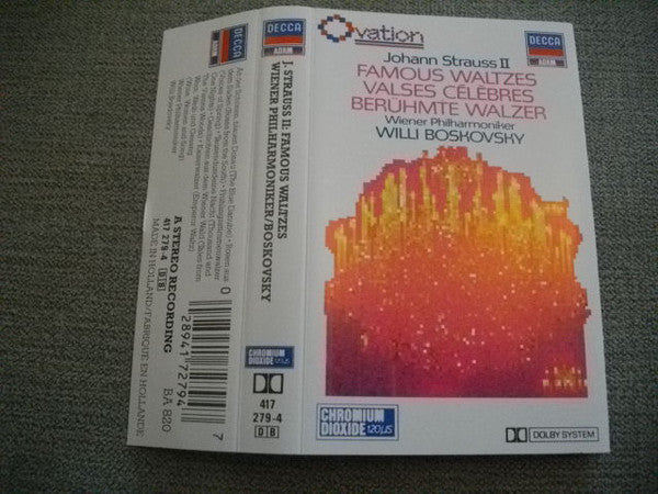 Johann Strauss II*, Wiener Philharmoniker, Willi Boskovsky : Famous Waltzes = Valses Célèbres = Berühmte Walzer (Cass, Comp, RM)