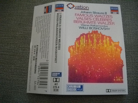 Johann Strauss II*, Wiener Philharmoniker, Willi Boskovsky : Famous Waltzes = Valses Célèbres = Berühmte Walzer (Cass, Comp, RM)