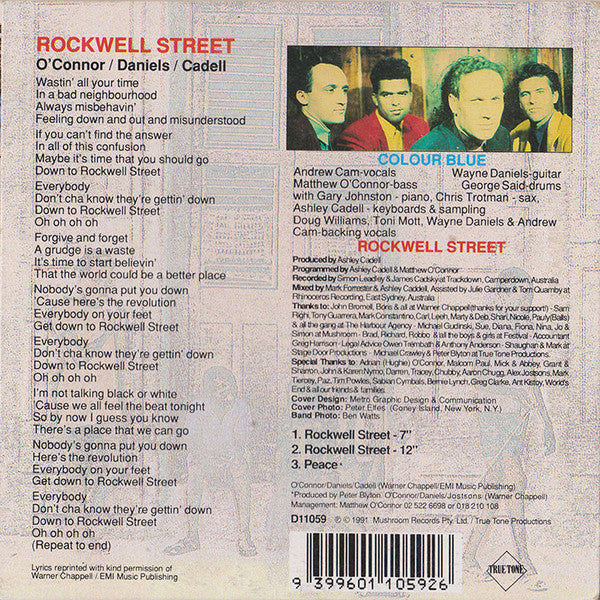 Colour Blue : Rockwell Street (CD, Single, Car)