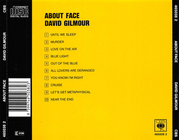 David Gilmour : About Face (CD, Album, RE)