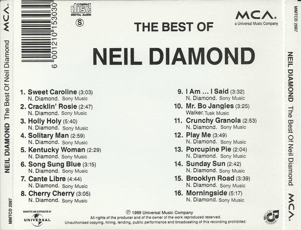 Neil Diamond : The Best Of Neil Diamond (CD, Comp)