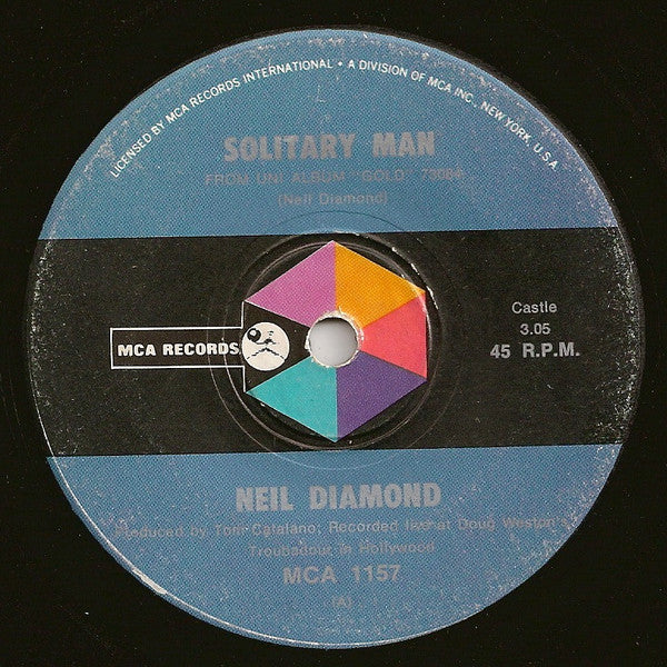 Neil Diamond : Solitary Man (7", Single)