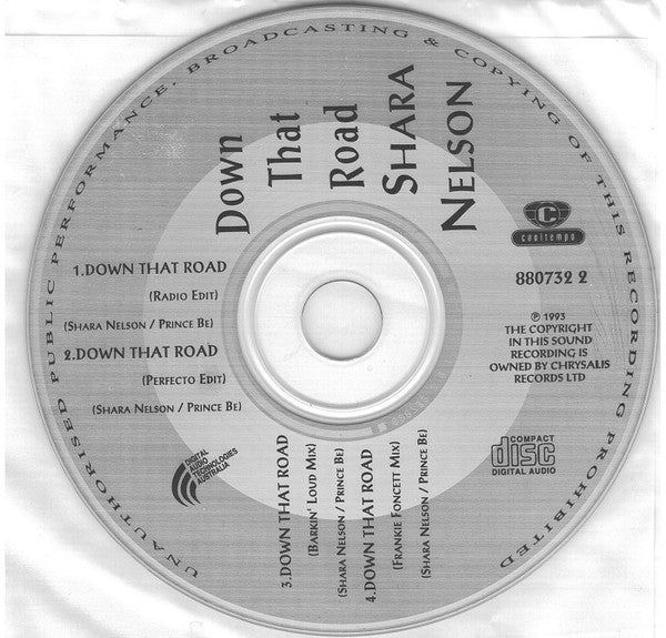 Shara Nelson : Down That Road (CD, Single, Car)