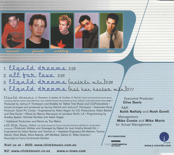 O-Town : Liquid Dreams (CD, Single)