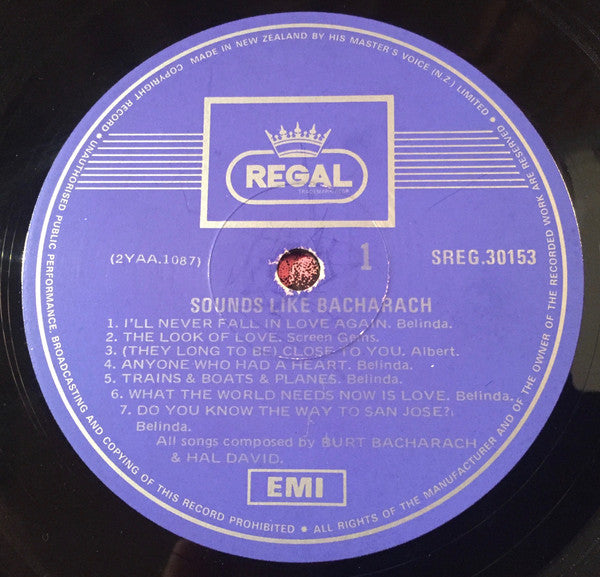 EMI Studio-Orchester : Sounds Like Bacharach (LP, Album)