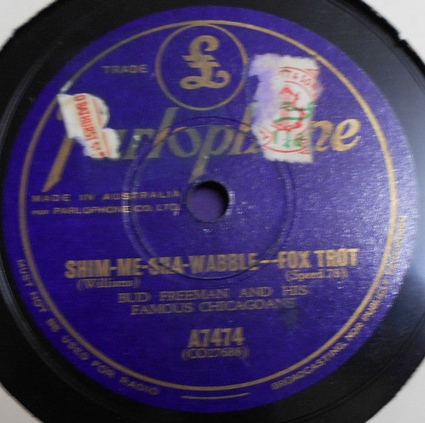 Bud Freeman And His Famous Chicagoans : Shim-Me-Sha-Wabble / After Awhile (Shellac, 10")
