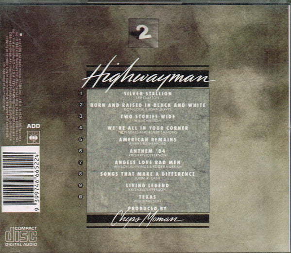 Waylon Jennings, Willie Nelson, Johnny Cash, Kris Kristofferson : Highwayman 2 (CD, Album)