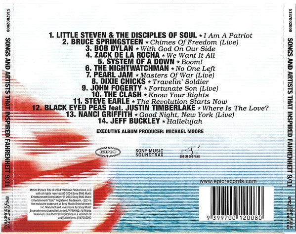 Various : Songs And Artists That Inspired Fahrenheit 9/11 (CD, Comp)