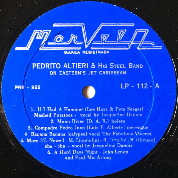 Pedrito Altieri's  Steel Band* : On Eastern Airlines Caribbean Jets (Number One To The Sun) (LP, Album, Mono, Blu)