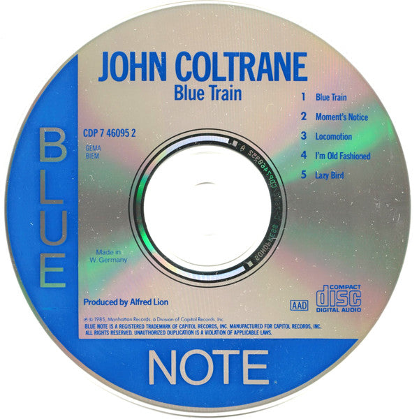 John Coltrane : Blue Train (CD, Album, RE)