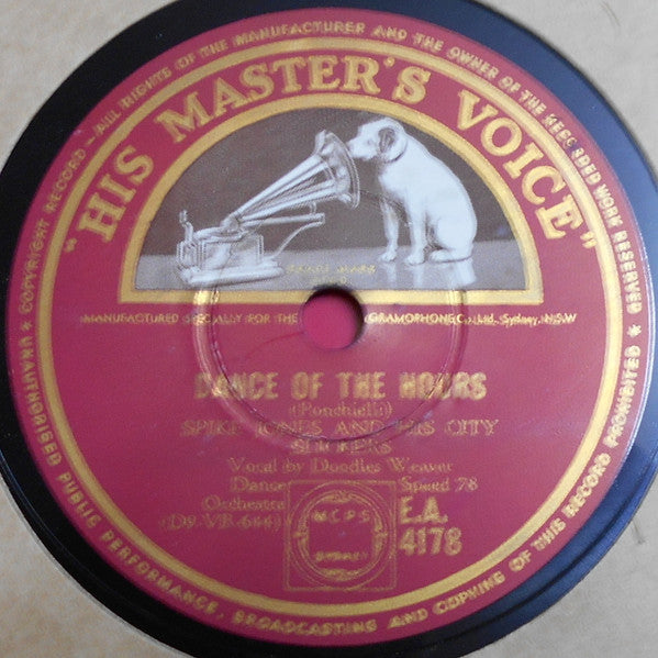Spike Jones And His City Slickers / Spike Jones : Dance Of The Hours / What Is A Disc Jockey (Shellac, 10")