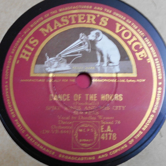 Spike Jones And His City Slickers / Spike Jones : Dance Of The Hours / What Is A Disc Jockey (Shellac, 10")
