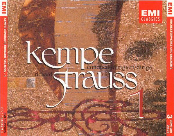 Strauss* - Kempe* : Kempe Conducts Richard Strauss - 1: Orchestral Works & Concertos (3xCD, Comp, RM)