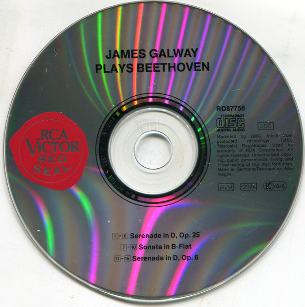 James Galway, Phillip Moll, Paul Neubauer, Joseph Swensen - Ludwig van Beethoven : James Galway Plays Beethoven (Serenade, Op. 25 / Flute Sonata / Serenade, Op. 8) (CD)
