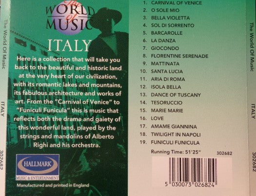 Alberto Righi : The World Of Music ITALY (CD, Album)