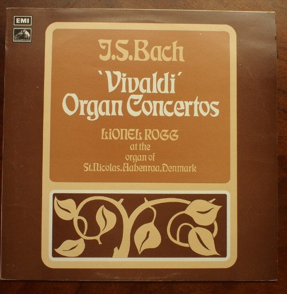 J. S. Bach*, Lionel Rogg : 'Vivaldi' Organ  Concertos (LP)