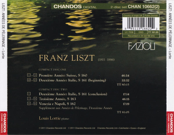 Franz Liszt, Louis Lortie : The Complete Années De Pèlerinage (2xCD, Album)