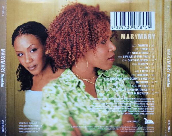 Mary Mary : Thankful (CD, Album)