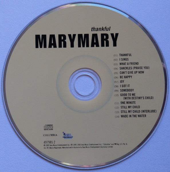 Mary Mary : Thankful (CD, Album)
