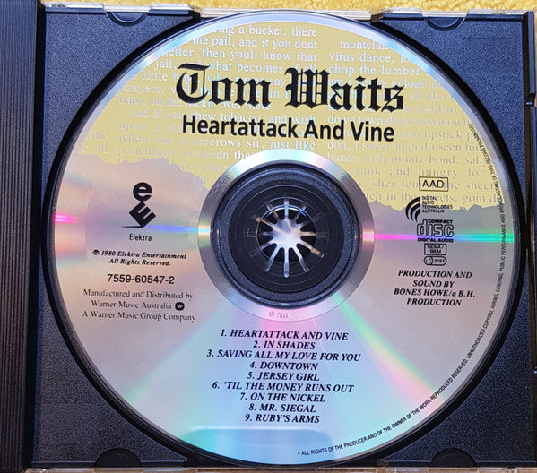 Tom Waits : Heartattack And Vine (CD, Album, RE)