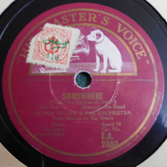 Glenn Miller & His Orchestra* / Leo Reisman & His Orchestra* : Somewhere / Flamingos And Moonlight (Shellac, 10")