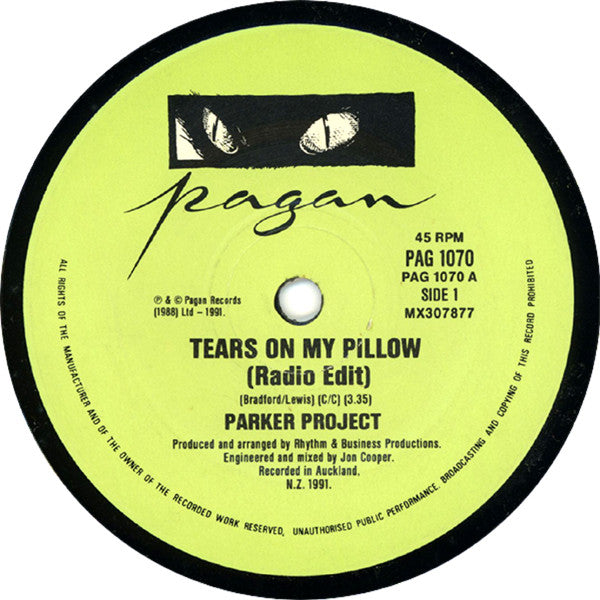 Parker Project : Tears On My Pillow (7", Single)