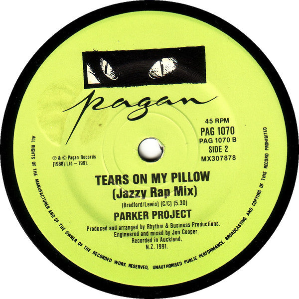 Parker Project : Tears On My Pillow (7", Single)