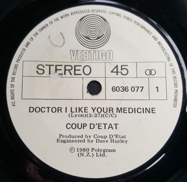 Coup D'Etat (2) : Doctor I Like Your Medicine (7", Single)