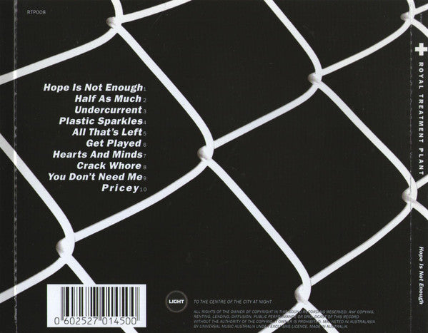 Royal Treatment Plant : Hope Is Not Enough (CD, Album)