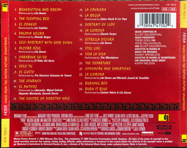 Elliot Goldenthal : Frida (Music From The Motion Picture Soundtrack) (CD, Album, Enh)