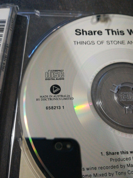 Things Of Stone & Wood : Share This Wine (CD, Single)