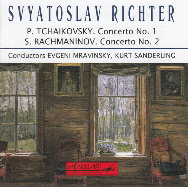 P. Tchaikovsky* = П. Чайкoвский* / S. Rachmaninov* = С. Рахманинов*, Svyatoslav Richter* = Святослав Рихтер*, Evgeni Mravinsky* = Евгений Мравинский*, Kurt Sanderling = Курт Зандерлинг* : Concerto No. 1 = Концерт Nº 1 / Concerto No. 2 = Концерт Nº 2 (CD, Comp, RE)