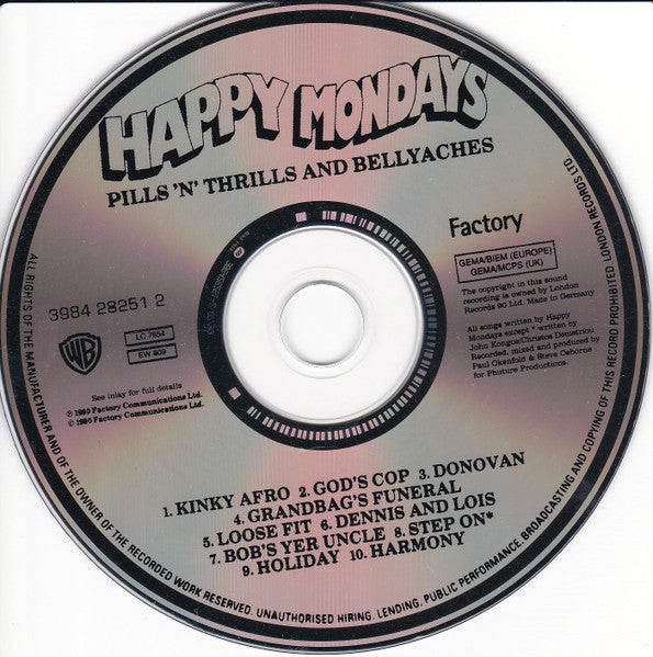 Happy Mondays : Pills 'N' Thrills And Bellyaches (CD, Album, RE, WMM)