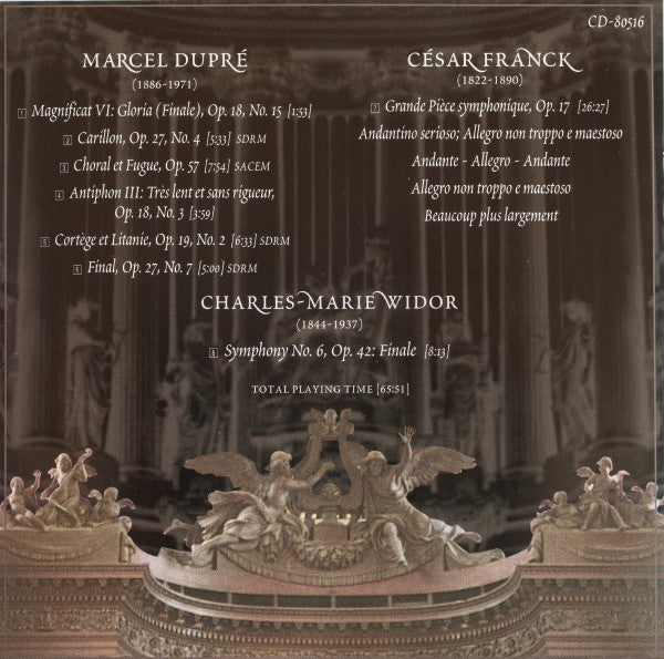 Dupré* • Franck* • Widor* - Michael Murray (4) : The Organ At St. Sulpice, Paris (CD)