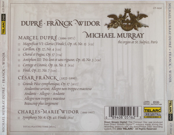 Dupré* • Franck* • Widor* - Michael Murray (4) : The Organ At St. Sulpice, Paris (CD)