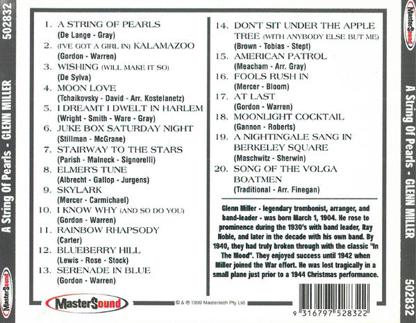 Glenn Miller : A String Of Pearls (CD, Comp)