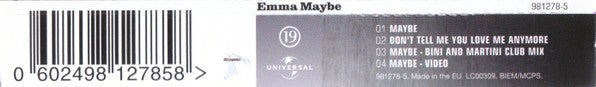 Emma* : Maybe (CD, Single, Enh)